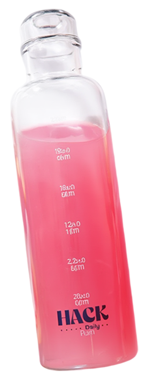 Hack Glass Borosilicate Water Bottle (500ML)