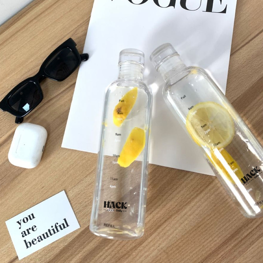 Hack Glass Borosilicate Water Bottle (500ML)