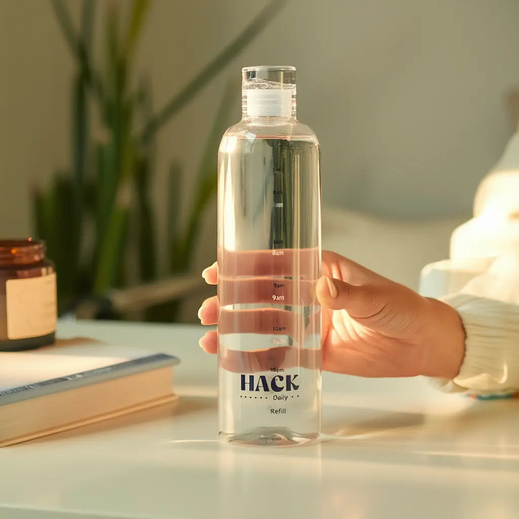 Hack Glass Borosilicate Water Bottle (500ML)