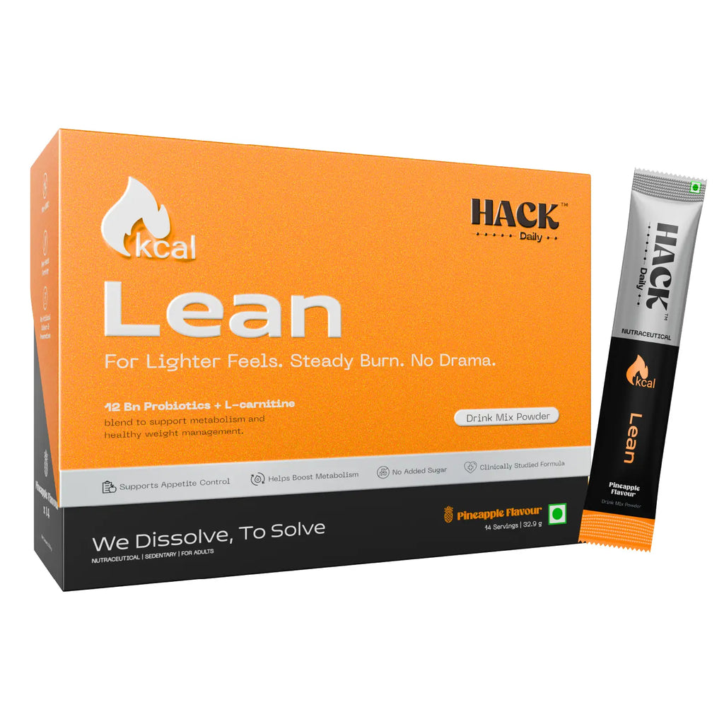 Hack Lean drink mix powder for weight management metabolism support fat burn and appetite control with probiotics and L carnitine
“fat loss drink”
“weight management supplement India”
“drink for metabolism boost”