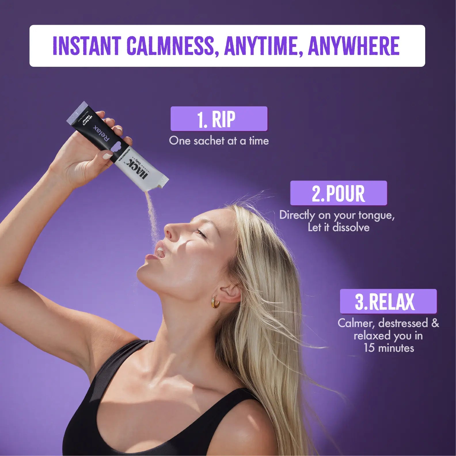 Hack Relax calming mouth melt powder how to use directly on tongue for fast stress relief relaxation and calmness support
“how to take magnesium relaxation powder”
“instant calming supplement India”
“mouth melt stress support supplement”