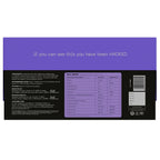 Back packaging of Hack Relax mix berry calming mouth melt powder with nutrition facts ingredients usage directions and supplement information
“ingredients of Hack Relax”
“Hack Relax nutrition facts”
“what is inside calming supplement”